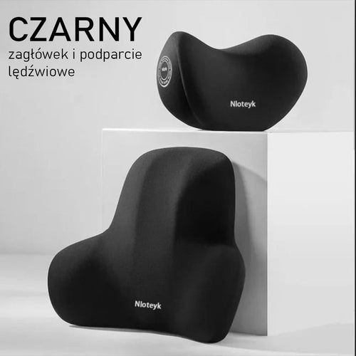 ZESTAW Podparcie lędźwiowe i zagłówek dla kierowców